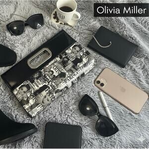 NWT Black & White Magazine Cover Clutch Purse